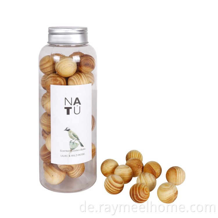 Heißer Verkauf Lavendel Luftfrischer Duftgel Holzkugeln Perlen